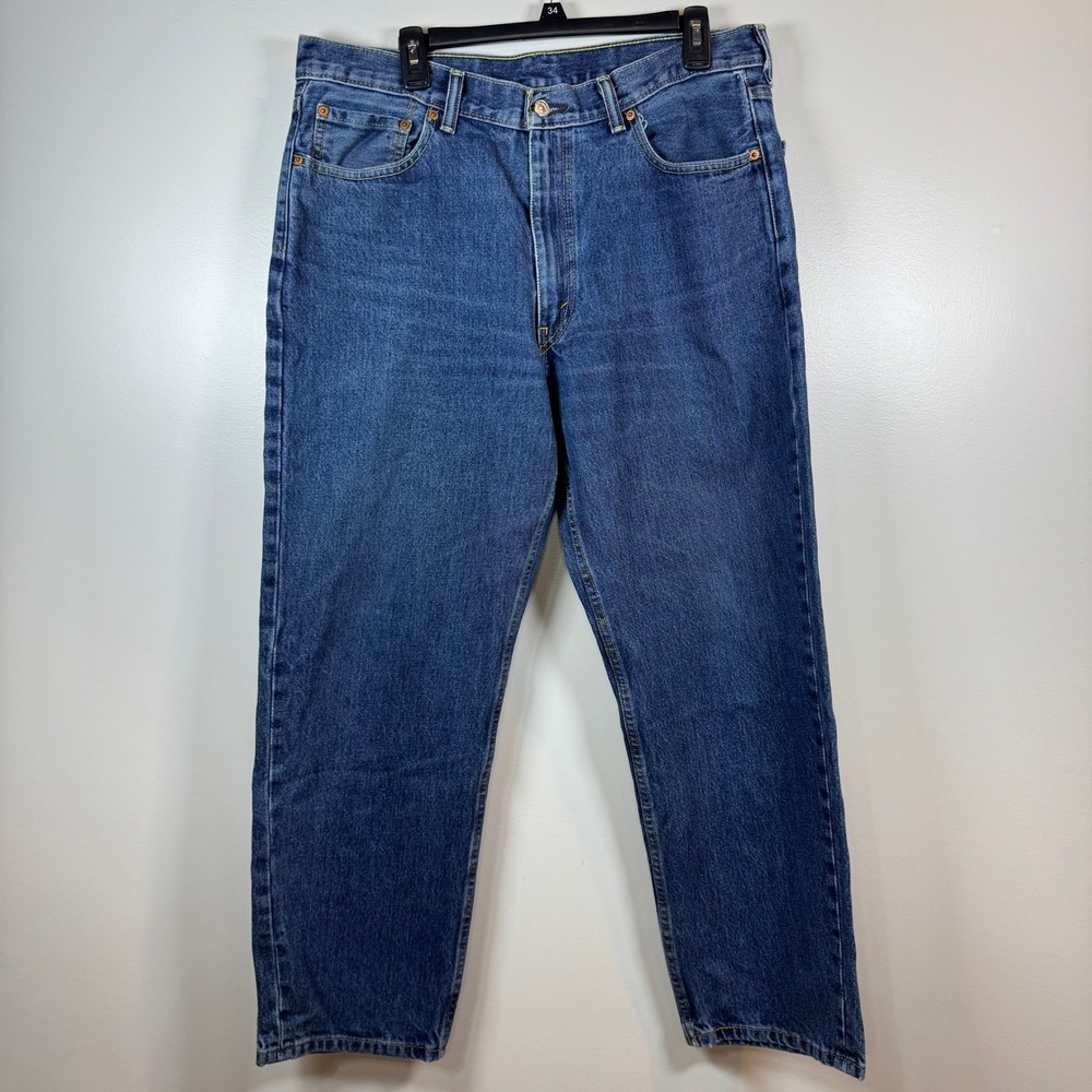 Levis 550 Relaxed Fit‎ Tapered Leg Medium Wash Blue Denim Jeans Mens 36x30